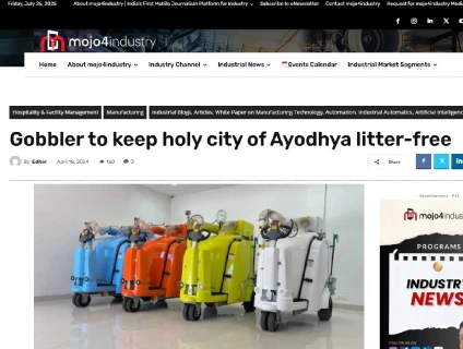 Gobbler Featured in Mojo4Industry for Keeping Ayodhya Litter-Free
