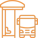 Bus stop or public transit icon