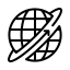 Globe representing worldwide or international reach
