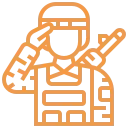 Military base or armed forces facility icon